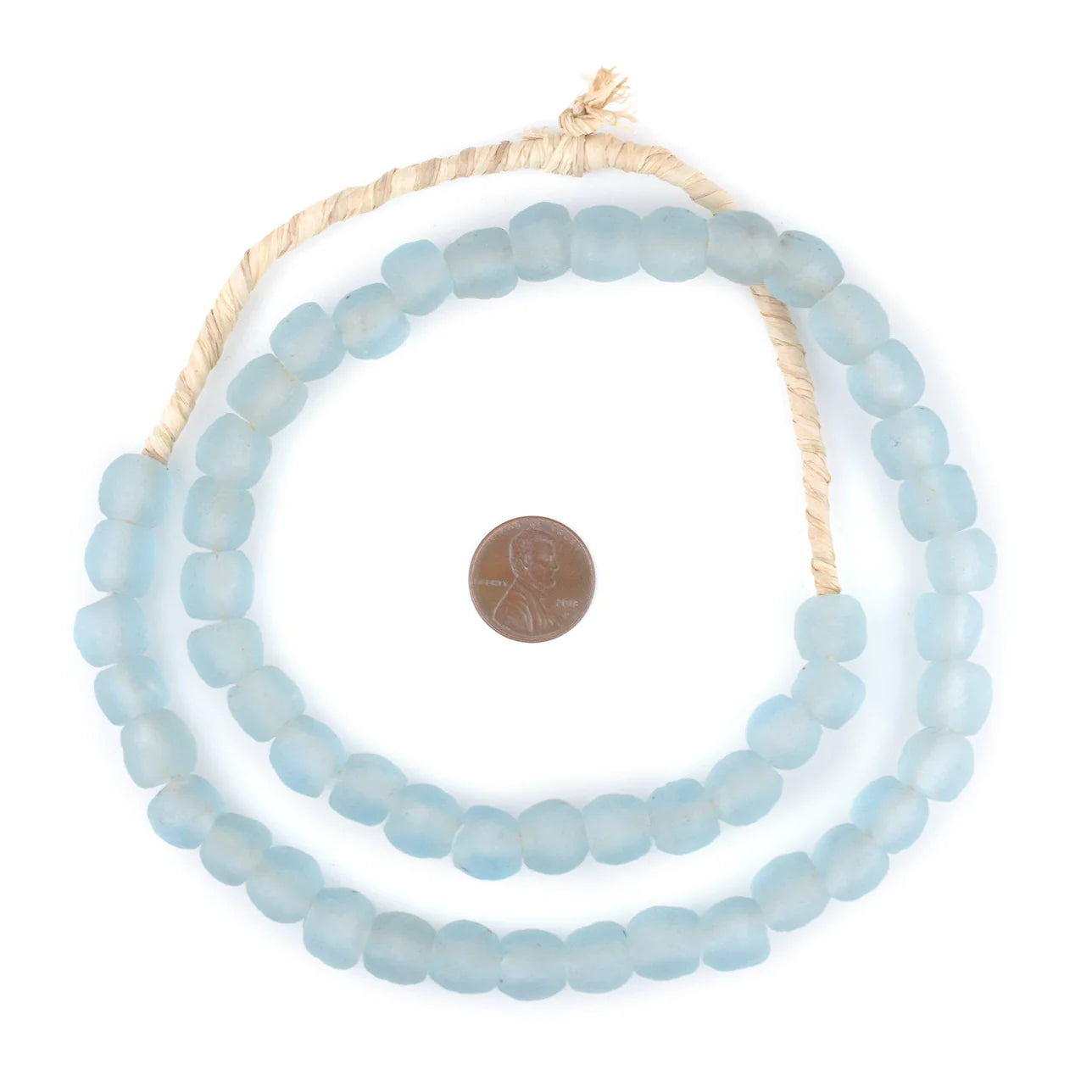 Baby Blue Recycled Glass Beads