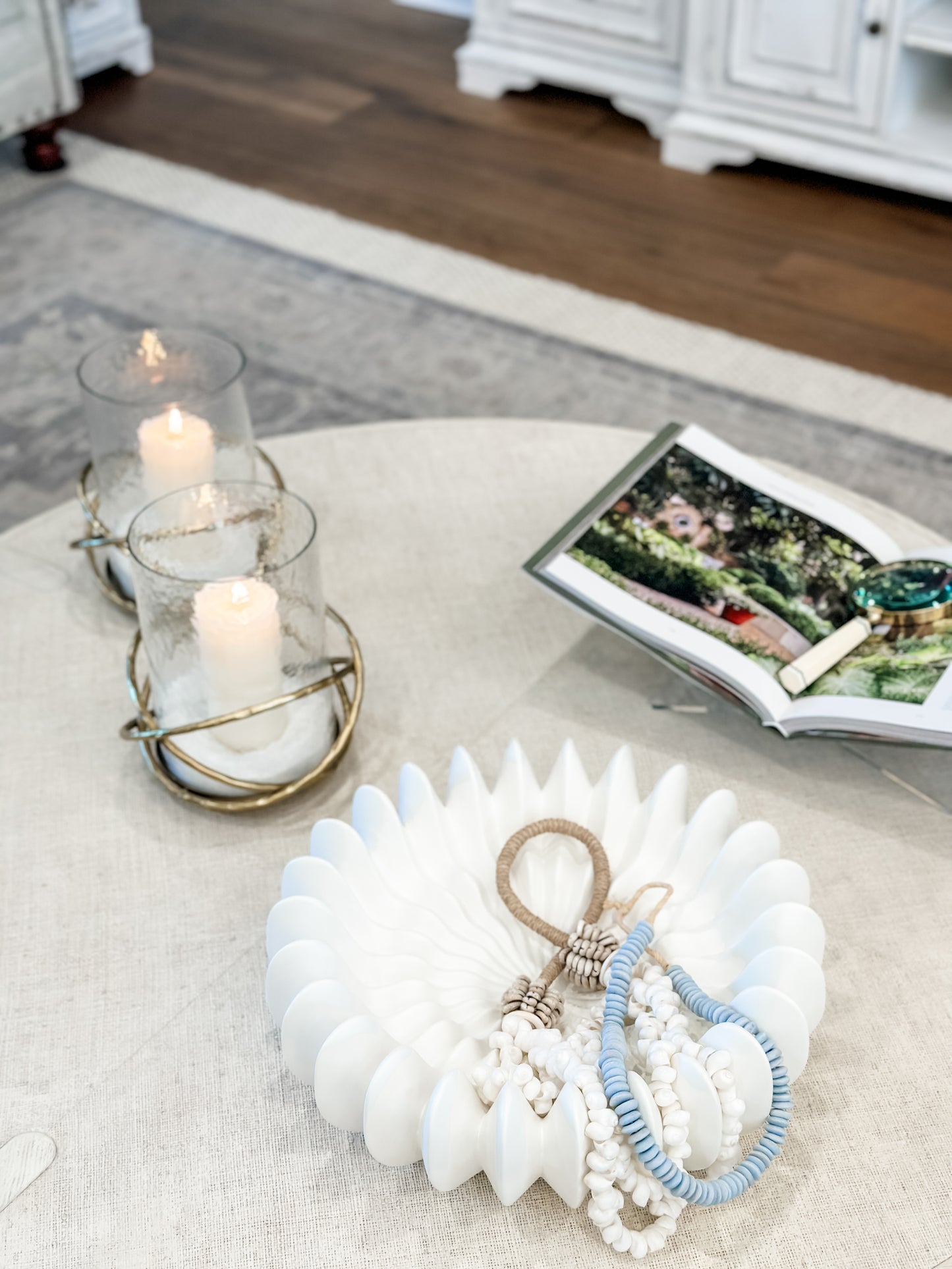 Carolina Blue Ashanti Glass Saucer Beads