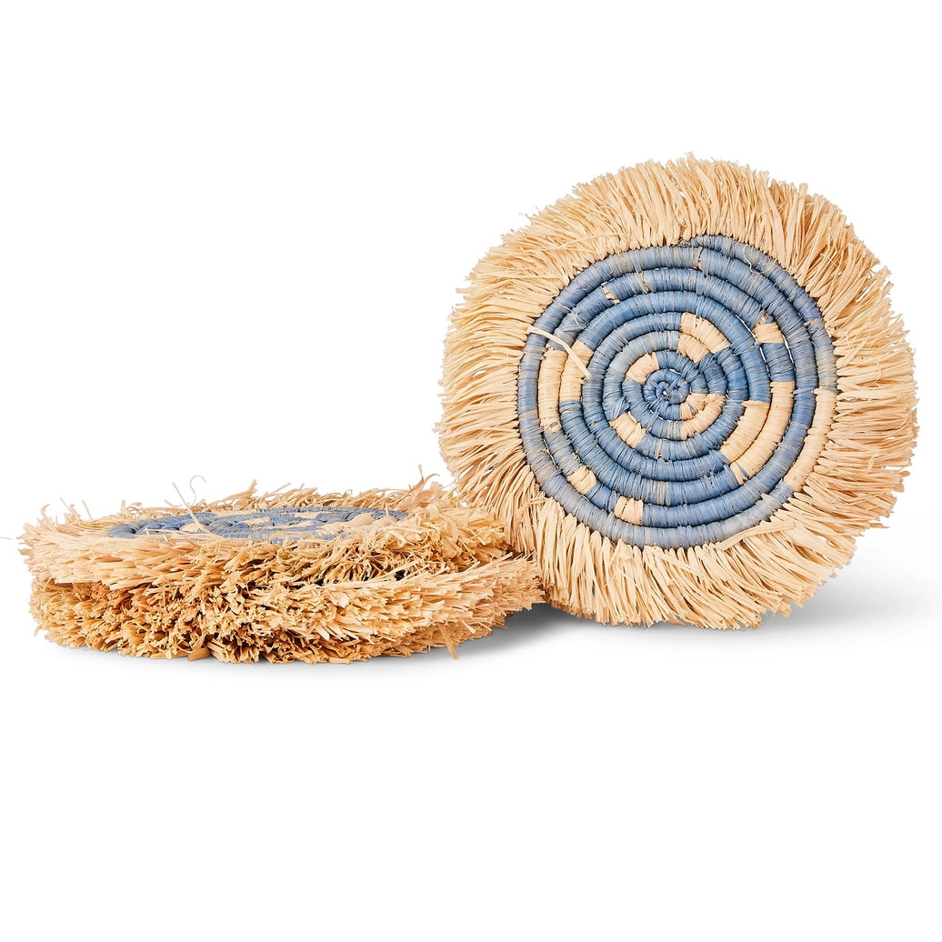 Coastal Fringed Coasters - Set of 4